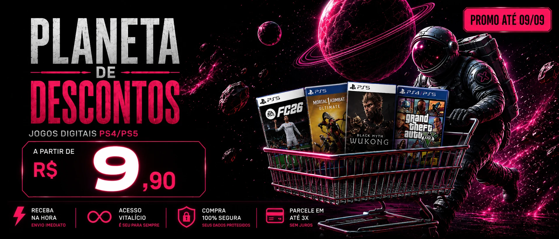 Planeta de Descontos: jogos digitais PS4 e PS5 a partir de R$ 9,90