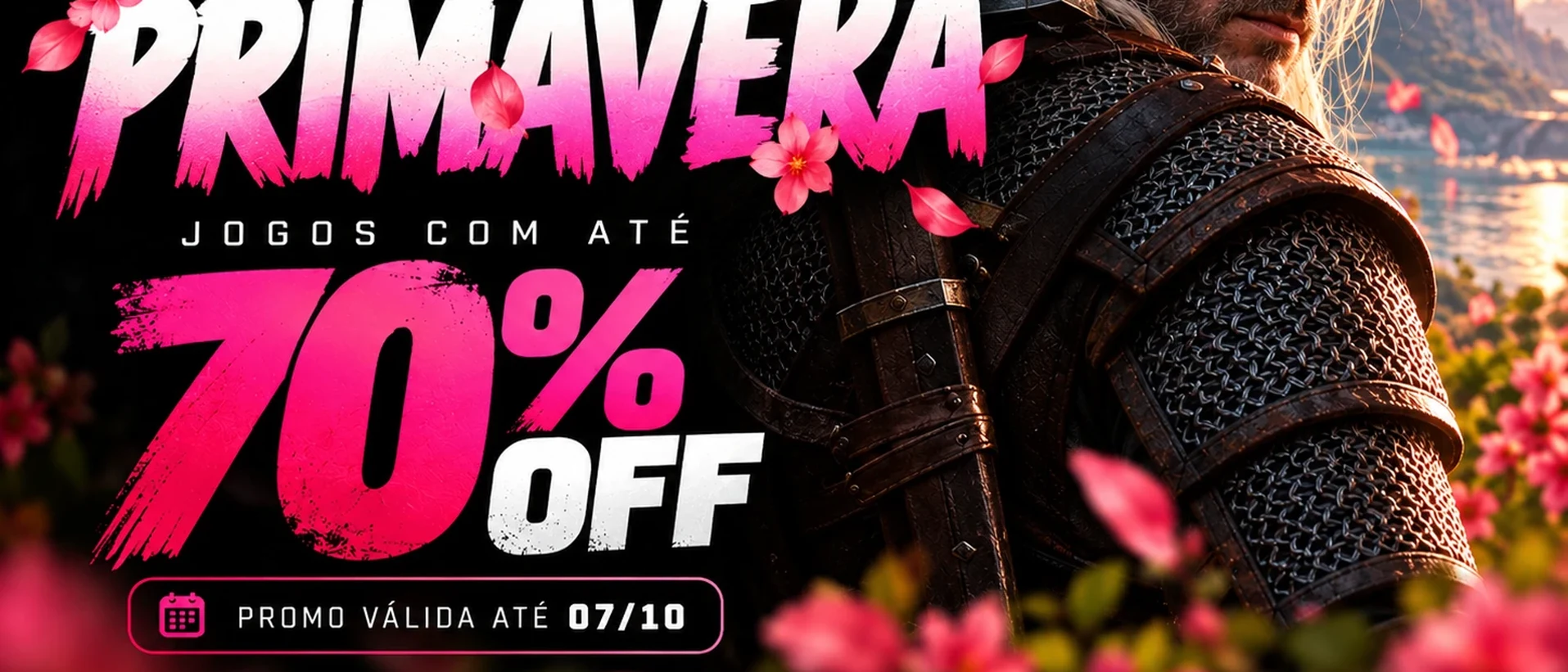 Promoção de Primavera: jogos digitais PS4 e PS5 com até 70% OFF, válida até 07/10